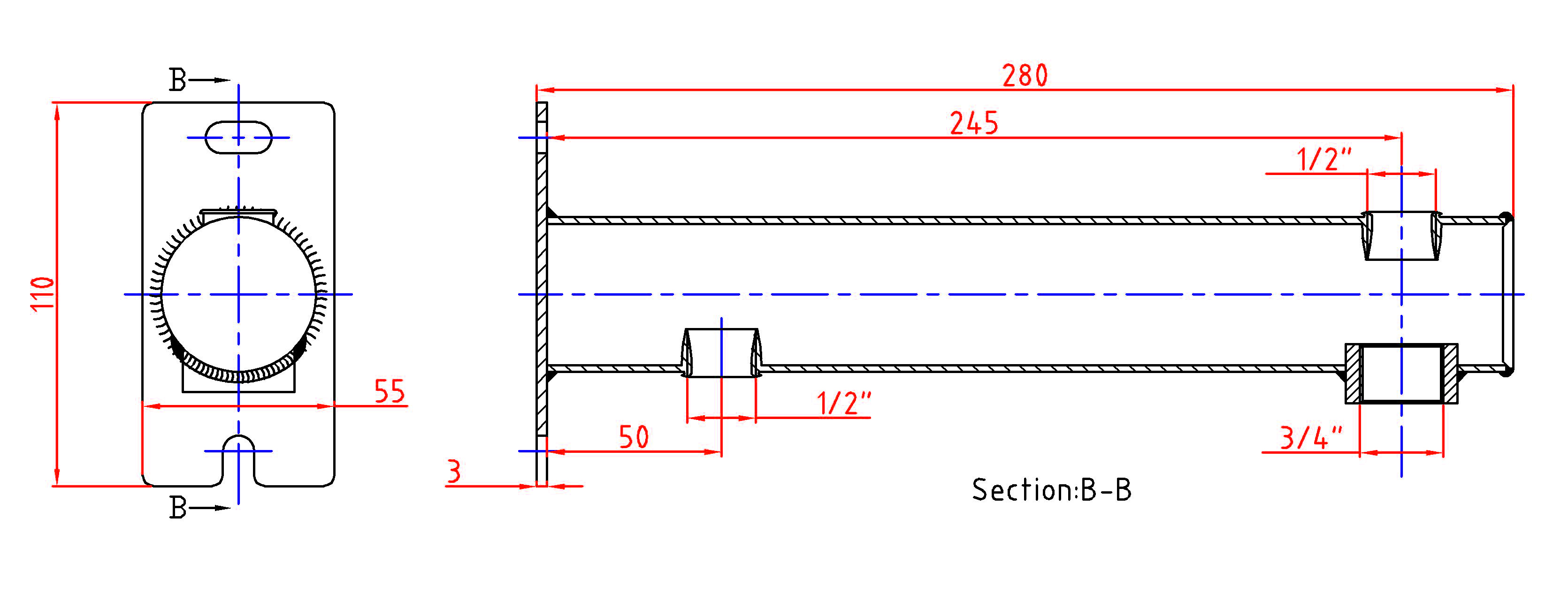 Round Expansion Tank Bracket