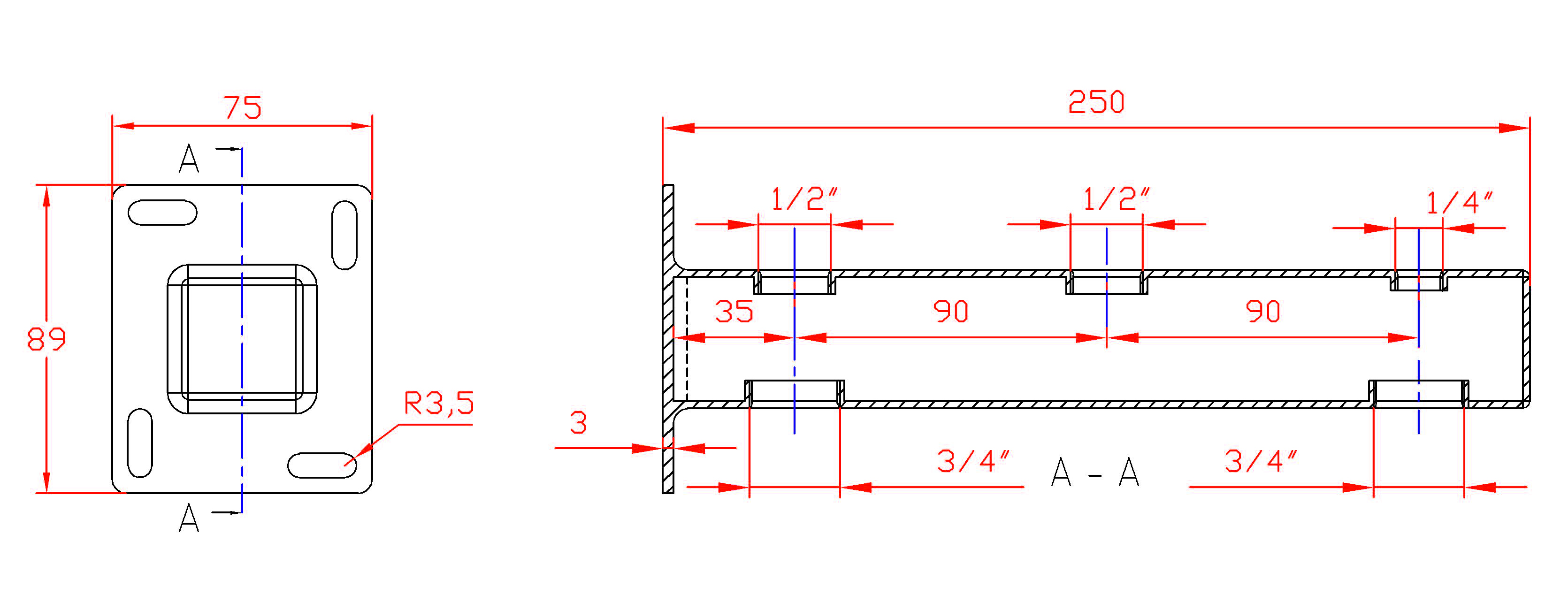 Square Expansion Tank Bracket for Harsh Environments