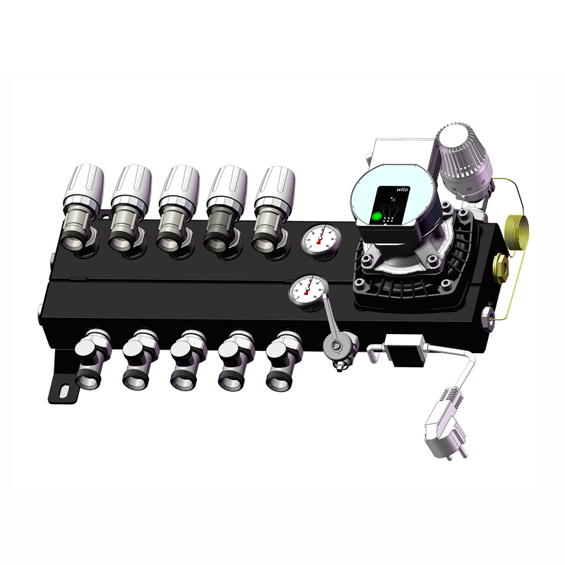All-in-One Underfloor Heating Manifold with Pump – 1 to 16 Loops