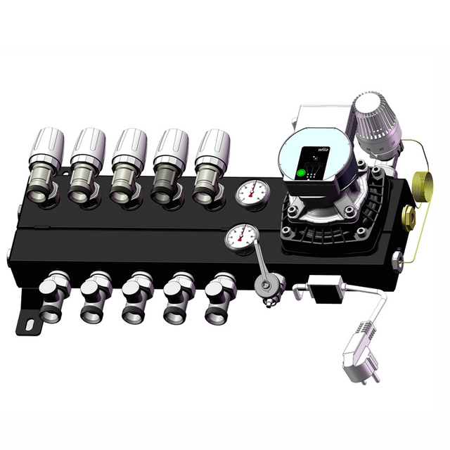 All-in-One Underfloor Heating Manifold with Pump – 1 to 16 Loops