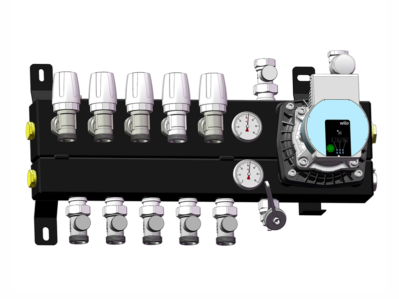 All-in-One Underfloor Heating Manifold with Pump – 1 to 16 Loops